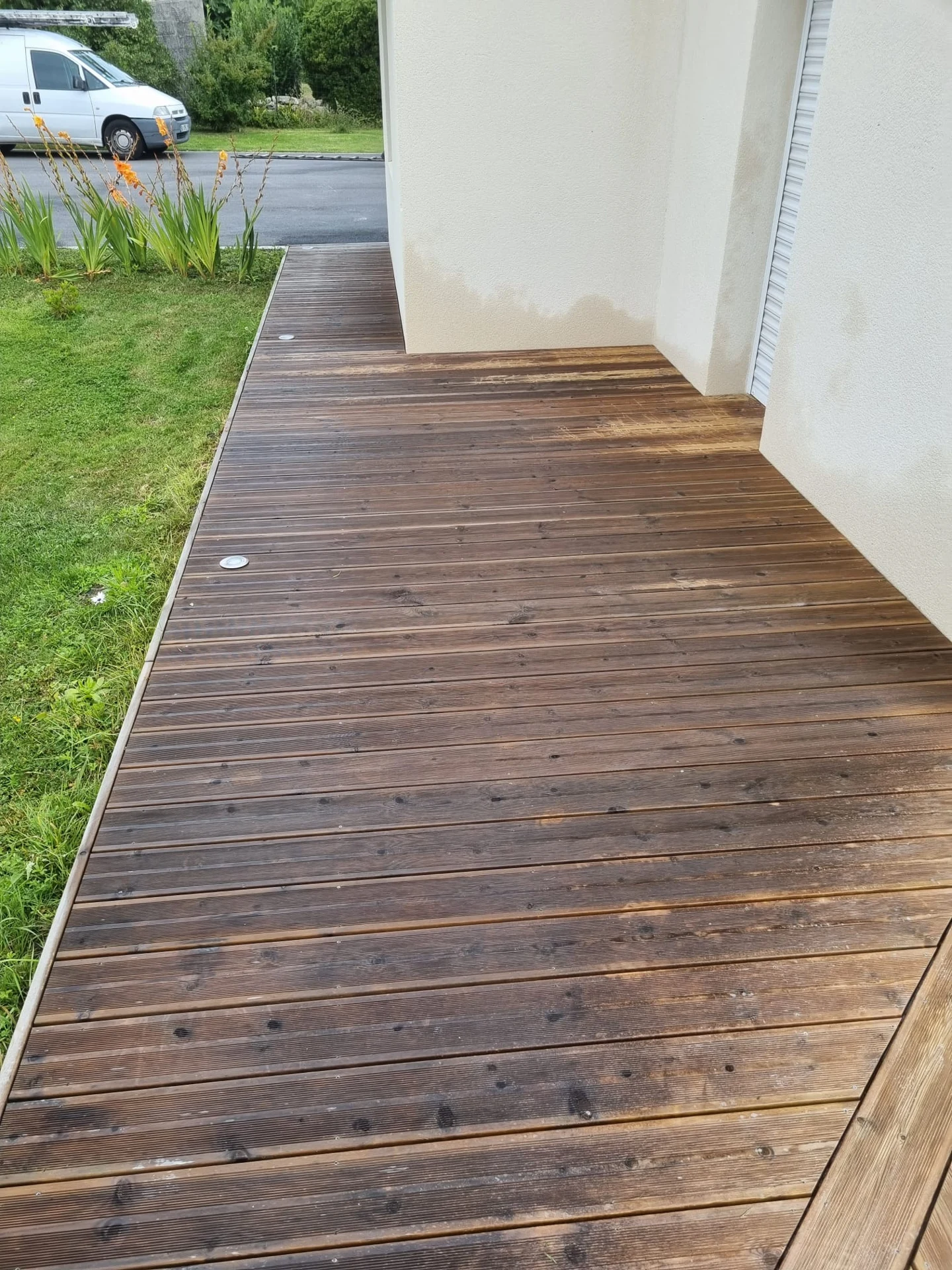 Nettoyage de terrasse avant nettoyage — chantier 3, tout le Finistère